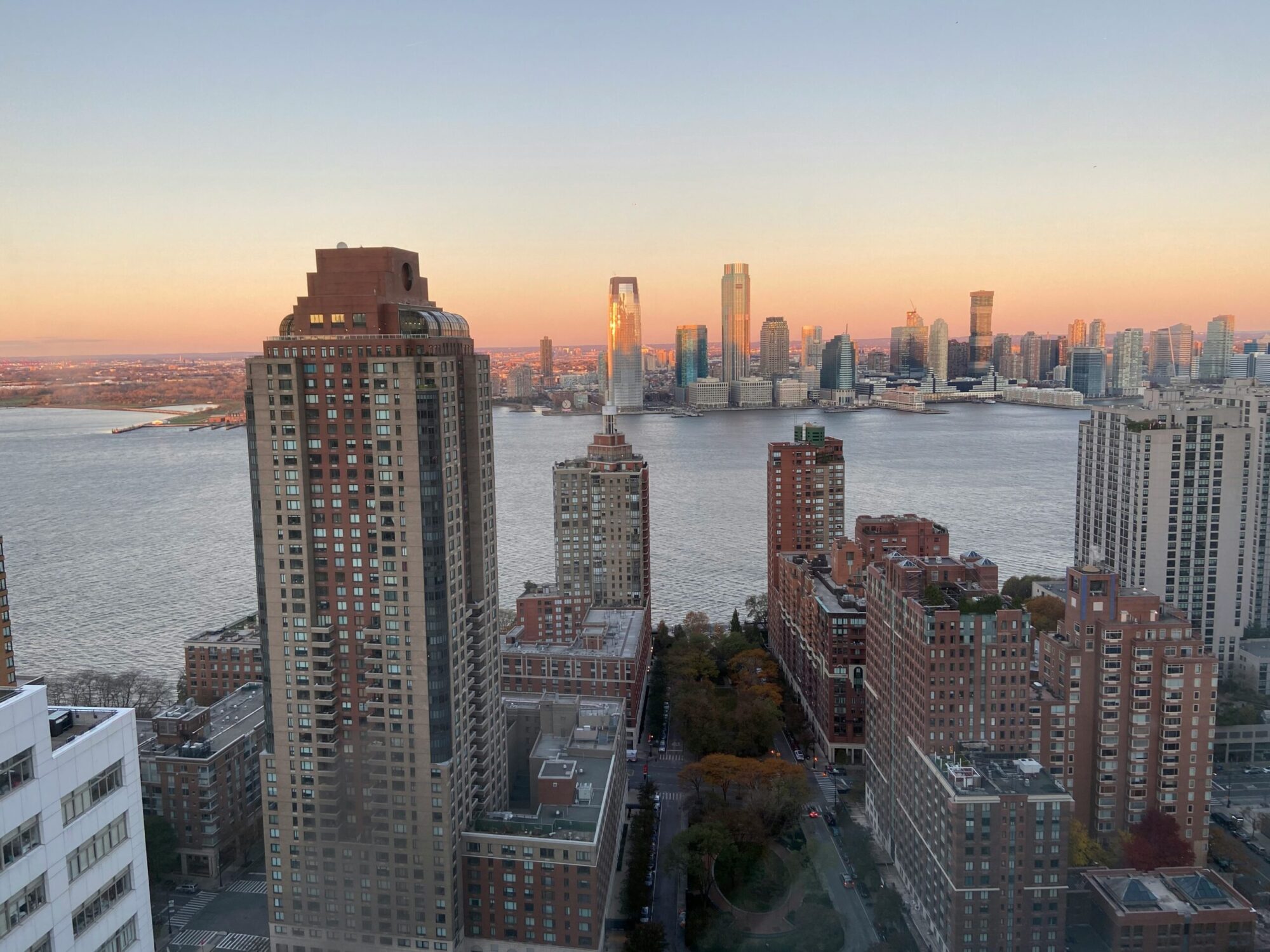 Manhattan and Jersey City