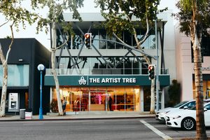 Exterior of The Artist Tree cannabis dispensary in West Hollywood, California.